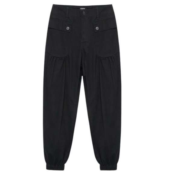 Truce Other - Truce Cropped Jogger Pants Black | Girls Size 8 | 100% Cotton | Casual Everyday